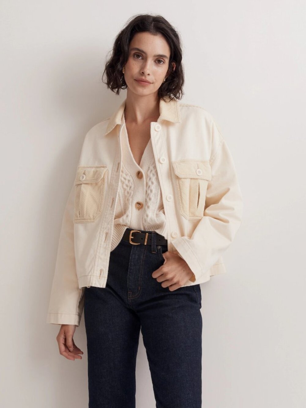 NWOT Madewell Chino Boxy Shirt Jacket - Picture 2 of 13